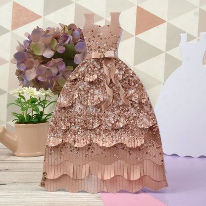 Cartes et enveloppes de luxe prédécoupées - Robe
