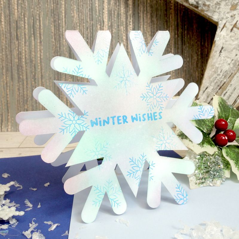 Cartes et enveloppes de luxe prédécoupées – Flocon de neige