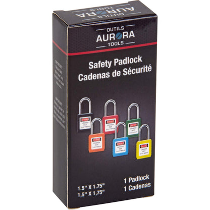 Safety Lock, Blue, Keyed Different, Thermoplastic, 1-1/2" Width