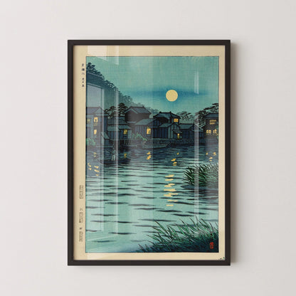 Estampe Giclée Shiro Kasamatsu, Lune Montante : Art Japonais sur Bois