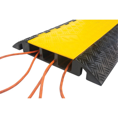 Protecteur de câble en polyuréthane, 5 canaux, 90 cm L x 50 cm l x 5 cm H