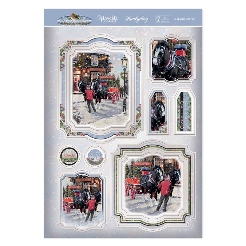 Un ensemble de luxe de dessus de carte « Livraison spéciale »