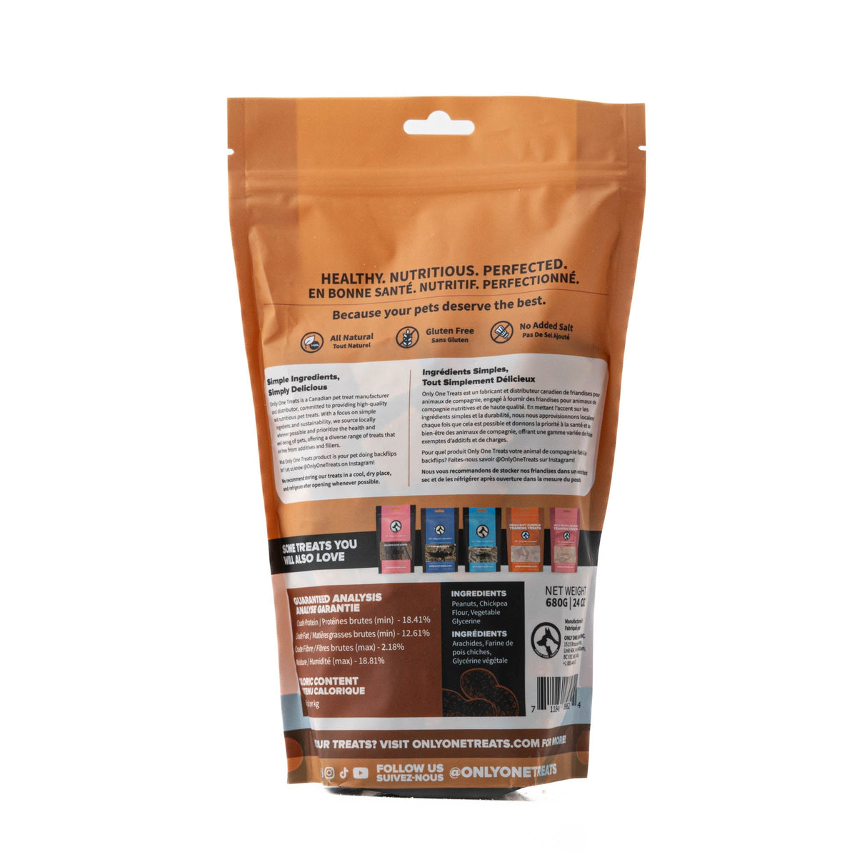 Friandises d'entraînement au beurre de cacahuète naturel tendre 680g