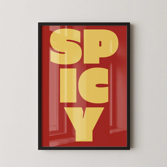 Spicy Typography Art Print: Giclee Fine Art (Framed or Unframed)