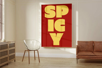 Spicy Typography Art Print: Giclee Fine Art (Framed or Unframed)