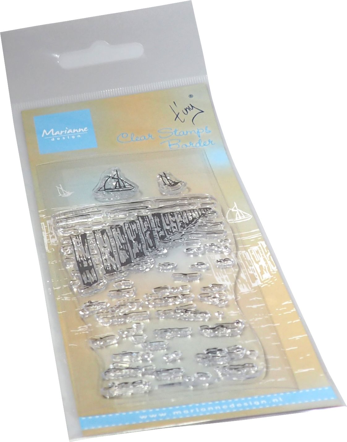 Marianne Design Tampon Transparent - Bordure Tiny - Poteaux de Plage