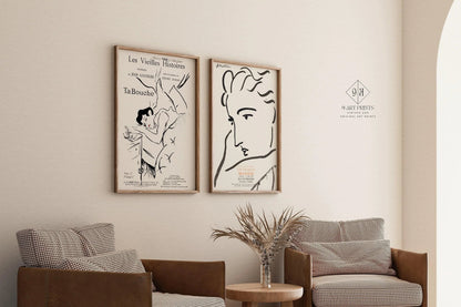 Matisse & Toulouse-Lautrec Art Prints: Neutral Gallery Wall Set