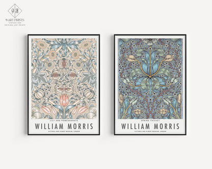 William Morris Prints: Botanical Art, Spring Thicket & Lily (Framed)