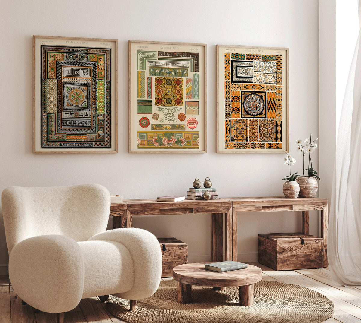 STATEMENT TRIO Owen Jones | Pompeian, Arabian and Chinese Vintage Patterns available framed