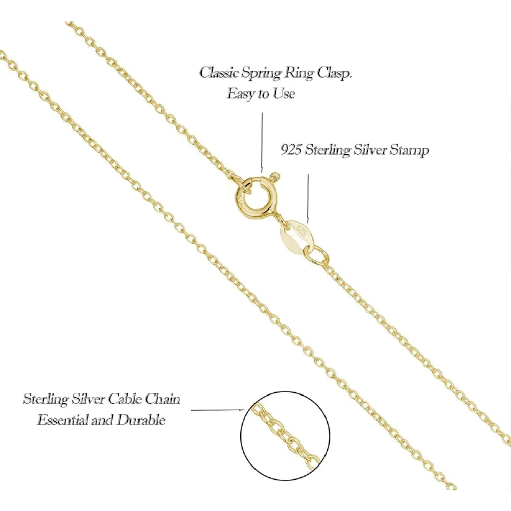Timeless Elegance: 925 Sterling Silver Adjustable Necklace Chain For Women