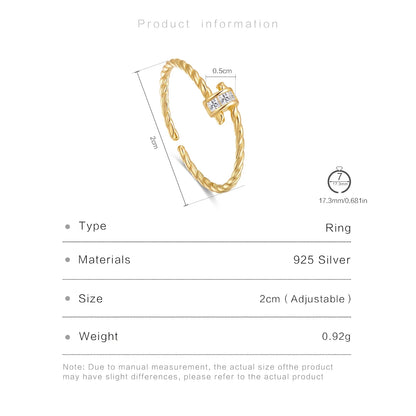 La bague torsadée en argent sterling 925 Signature