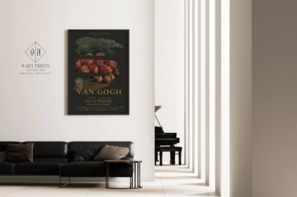 Vincent Van Gogh - Pommes | Affiche d'exposition impressionniste classique emblématique (disponible encadrée à la main ou non encadrée)