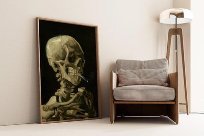 Vincent Van Gogh - Skeleton with Burning Cigarette | Iconic Classic Impressionist Fine Art Print (available handframed or unframed)