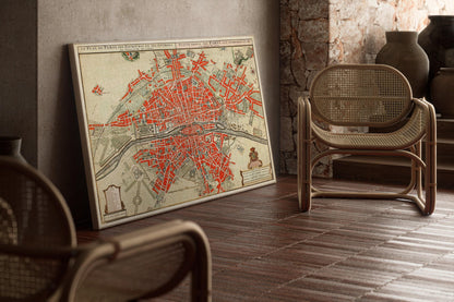 Vintage Paris Map Print (available handframed or unframed)