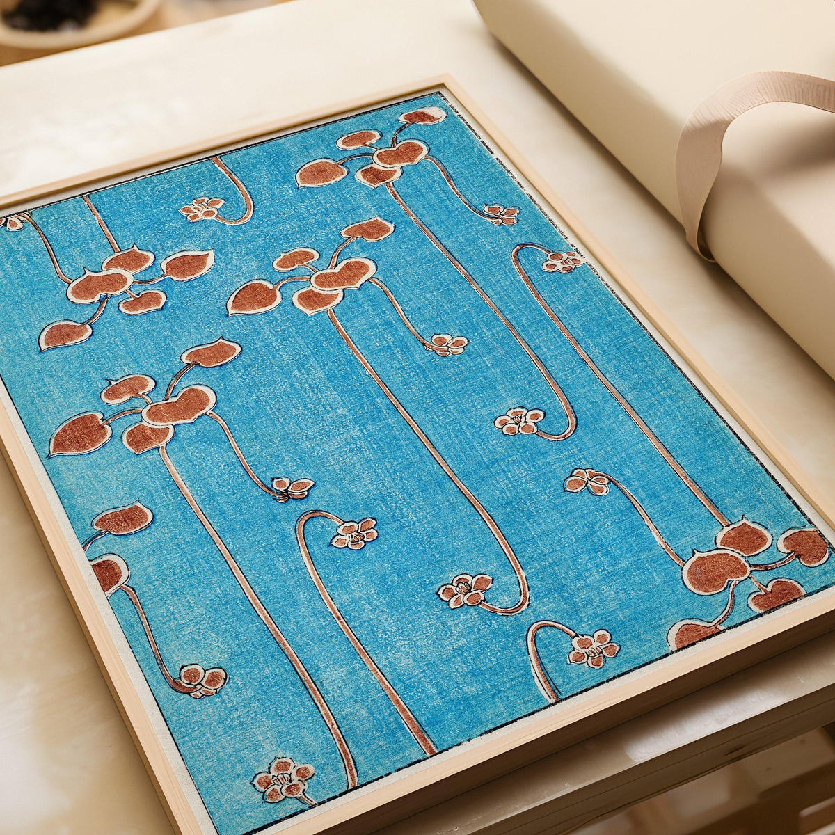 Vintage Japanese Botanical Art Print: Shin Bijutsukai Vine Illustration