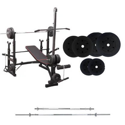 Adjustable Workout Bench with Weight Sets