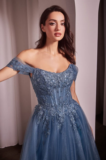 ROBE DE BAL TRAPÈZE ÉPAULES DÉCOUVERTES