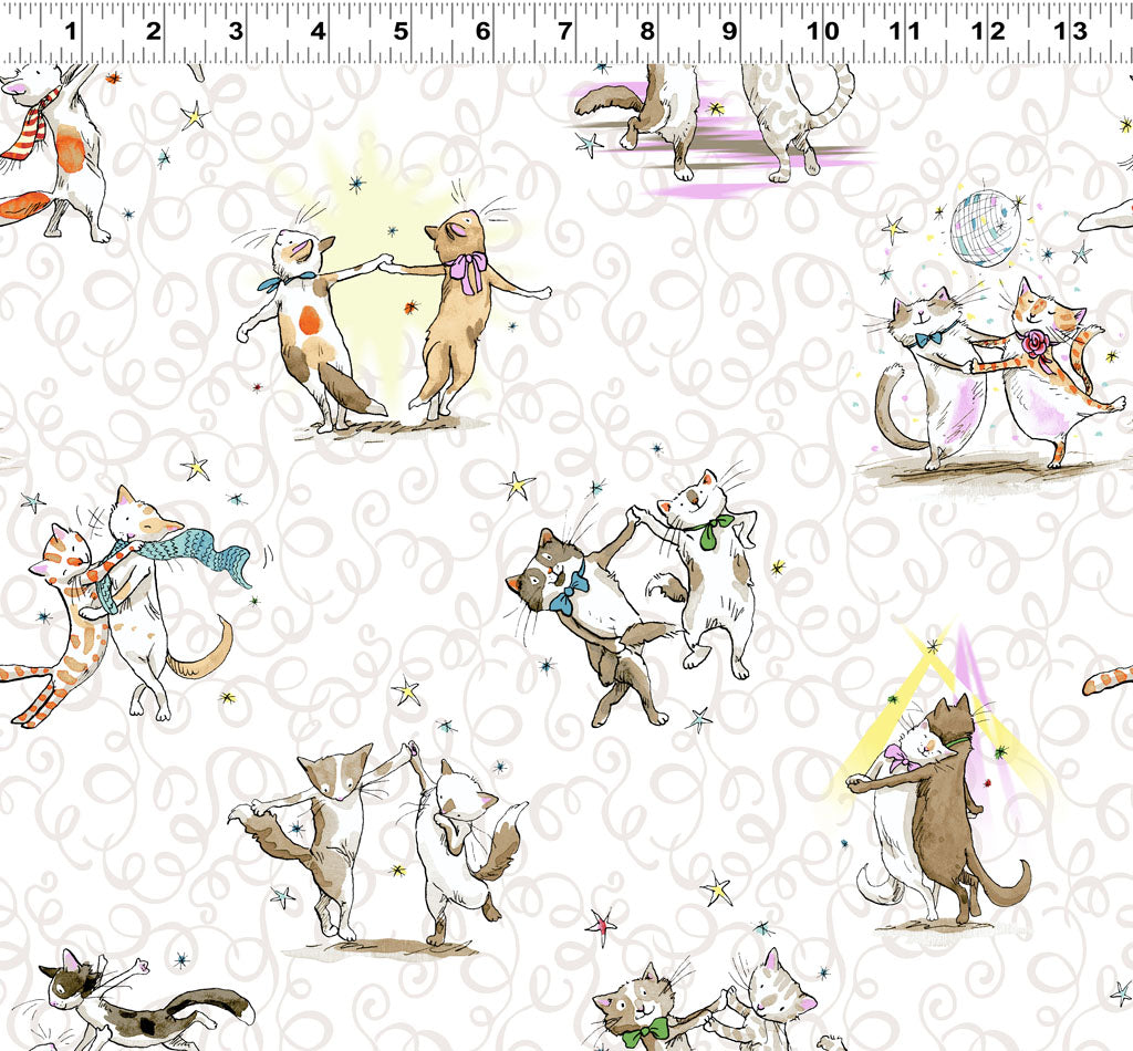 Tissus Clothworks - Having A Ball Y3186-1 Blanc